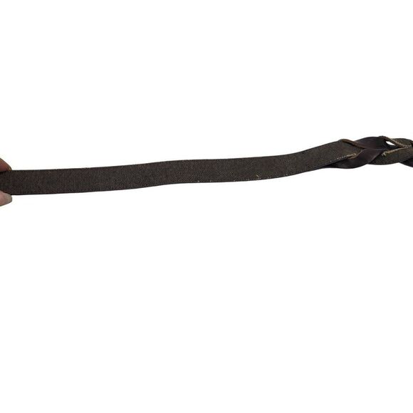 John Barritt Handmade Italian Brown Genuine‎ Leather Woven Braided Belt Sz L main image 5